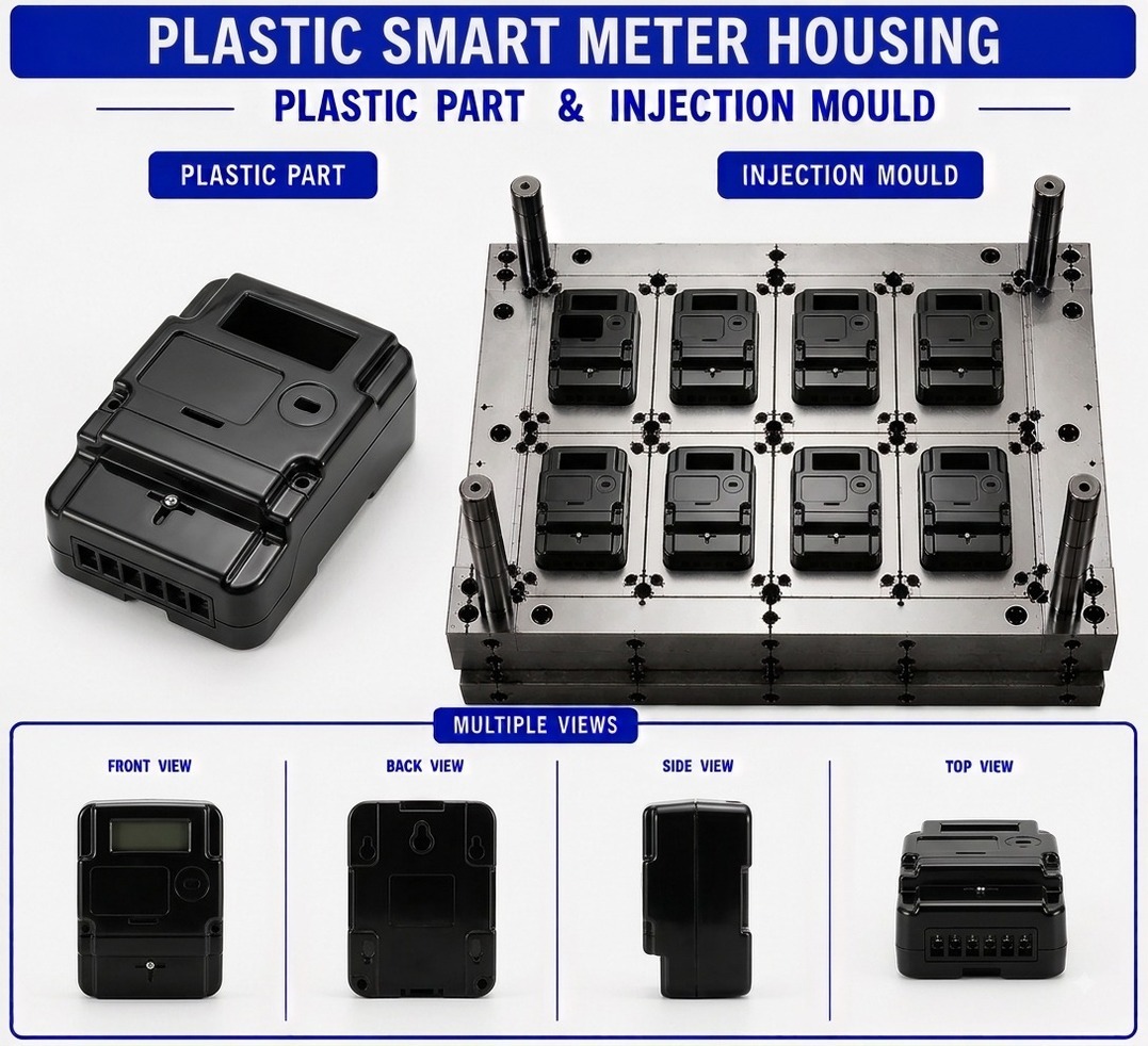 Plastic Smart Meter Housing Mould and Moulding Service